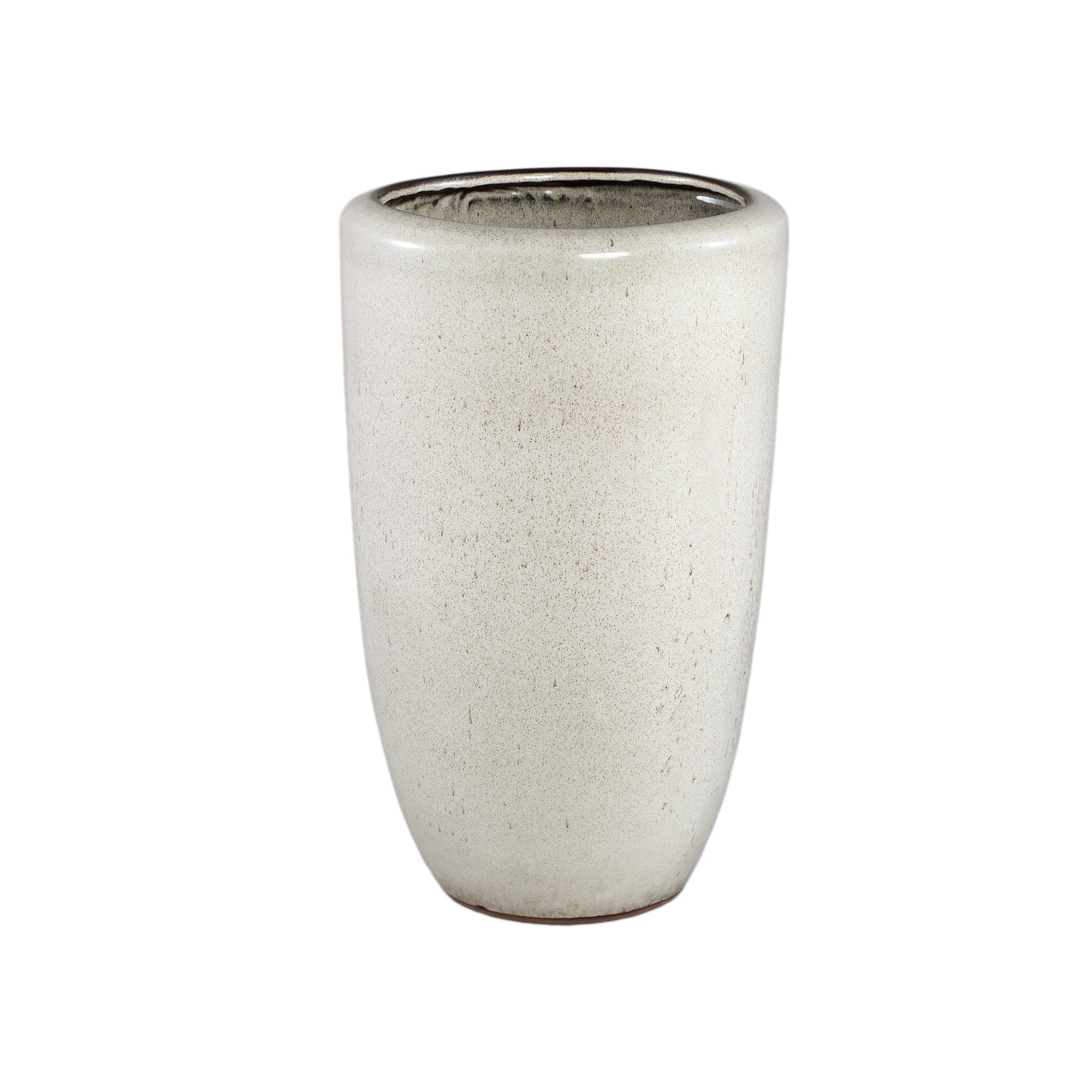 Kyleigh Beige Ronde Keramische Pot Glad Hoog L 58x35x35 cm