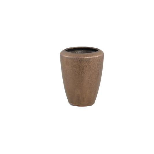 Kyleigh Brons Ronde Keramische Pot Glad Set van 4 Stuks - 4 Sets 22x17x17 cm