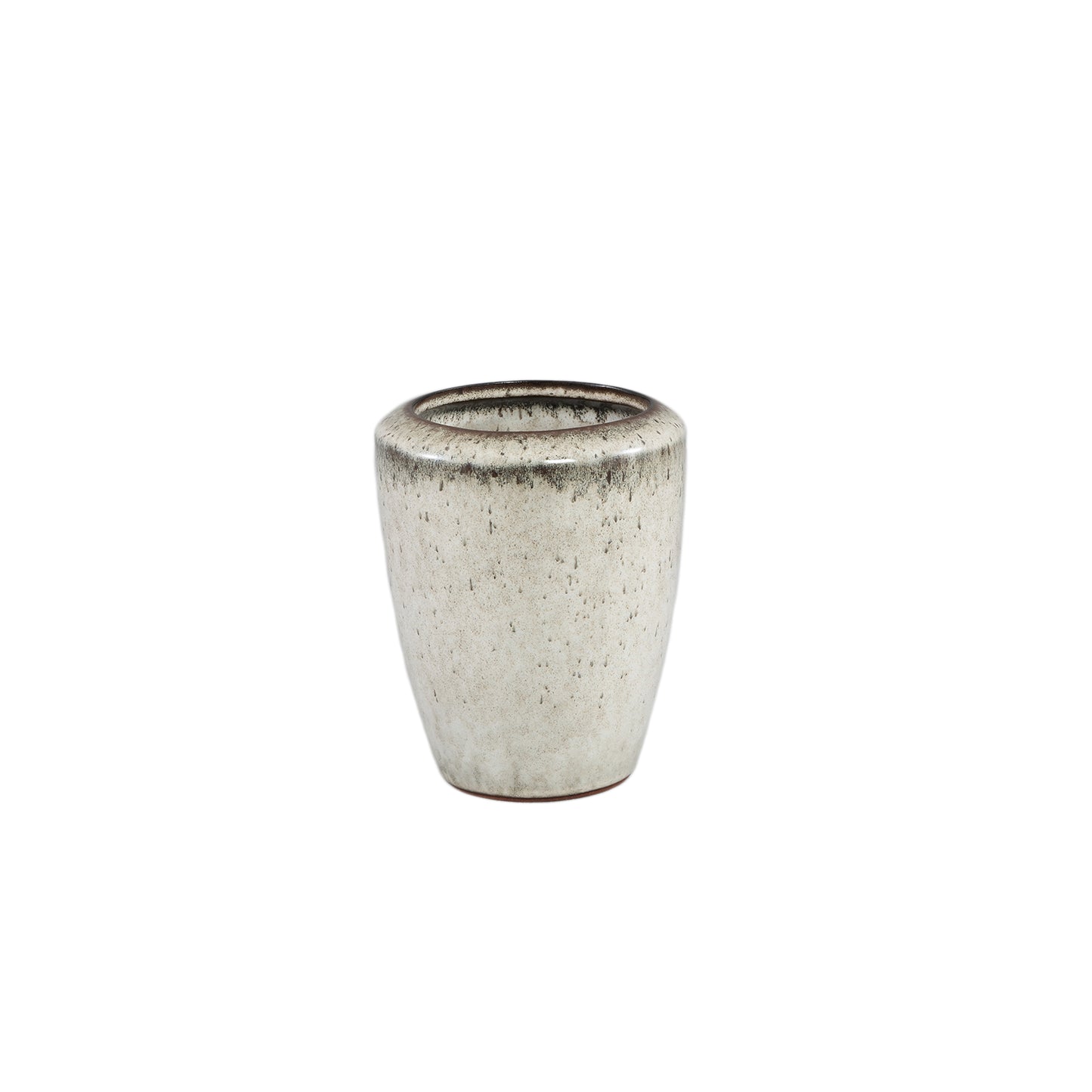 Kyleigh Beige Ronde Keramische Pot Glad Hoog Set van 8 - 8 Sets 17x14x14 cm