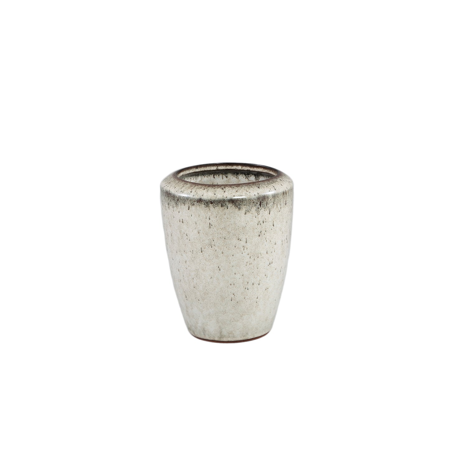 Kyleigh Beige Ronde Keramische Pot Glad Hoog Set van 8 - 8 Sets 17x14x14 cm