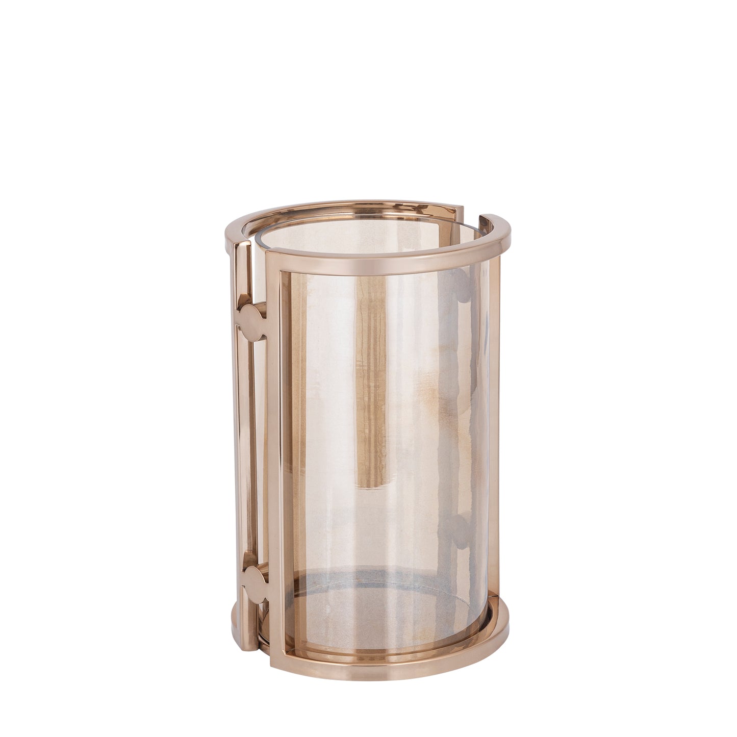 Jarie Bruin-Goud Windlicht Roestvrijstalen Frame Stormlight S 28x18x18 cm