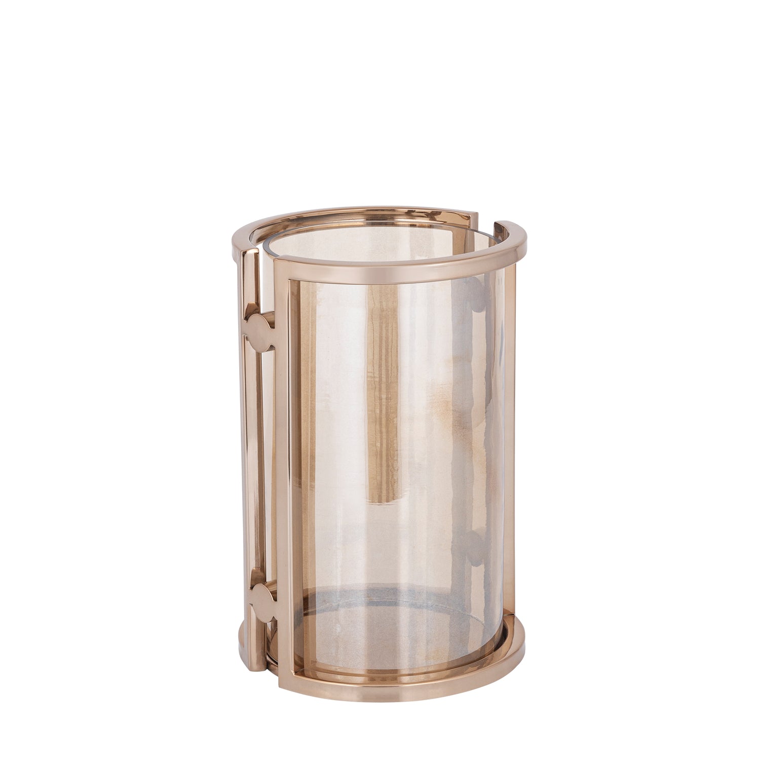 Jarie Bruin-Goud Windlicht Roestvrijstalen Frame Stormlight S 28x18x18 cm