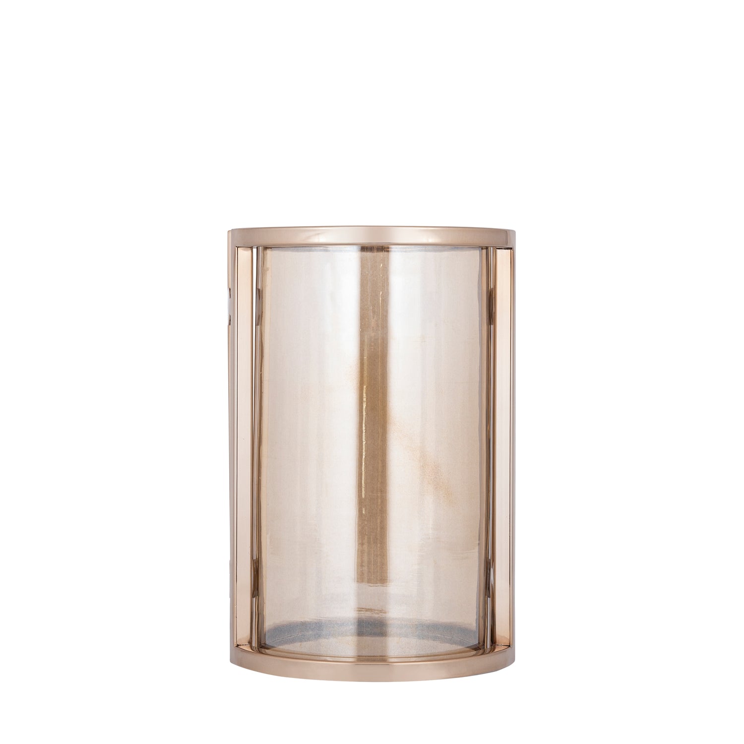 Jarie Bruin-Goud Windlicht Roestvrijstalen Frame Stormlight S 28x18x18 cm