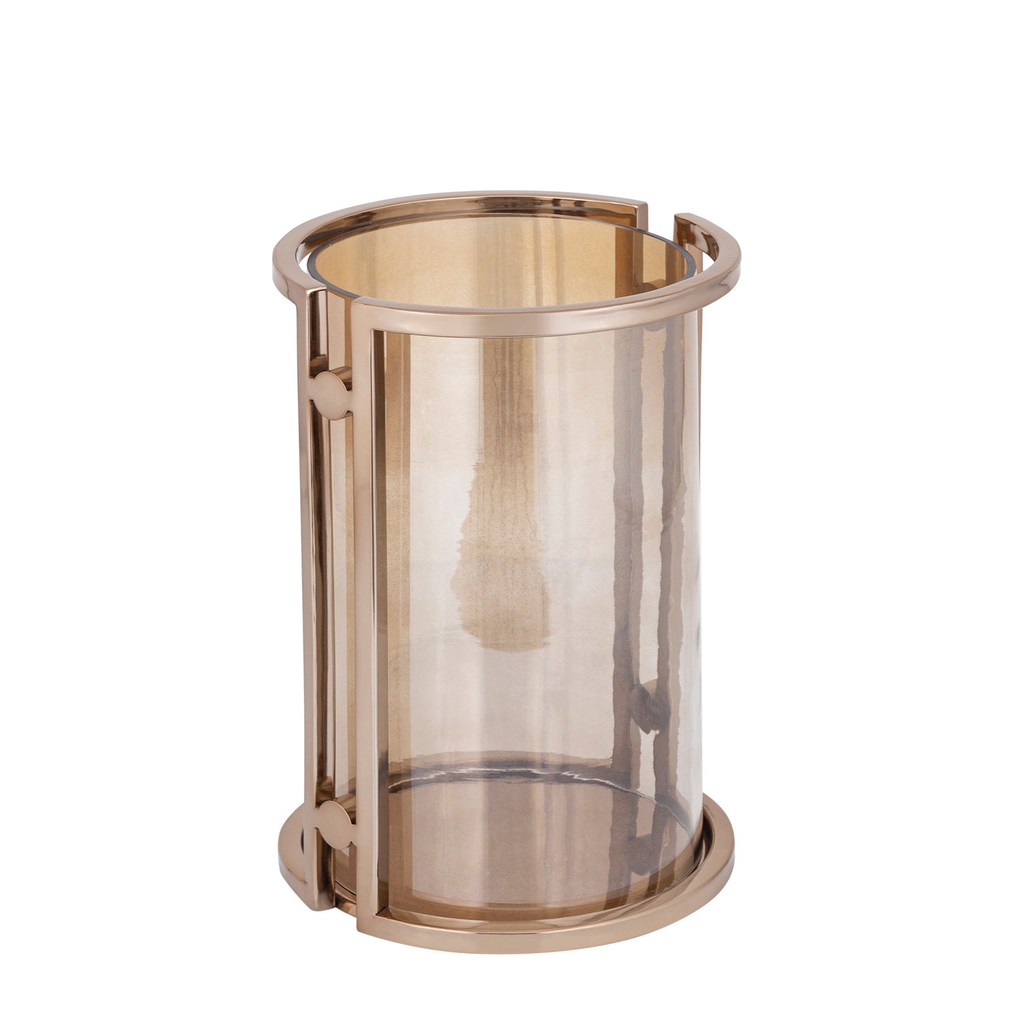 Jarie Bruin-Goud Roestvrijstalen Windlicht L 33x23x23 cm