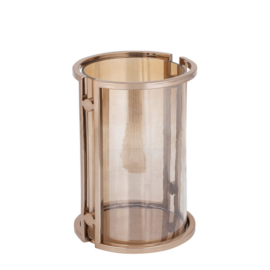 Jarie Bruin-Goud Roestvrijstalen Windlicht L 33x23x23 cm