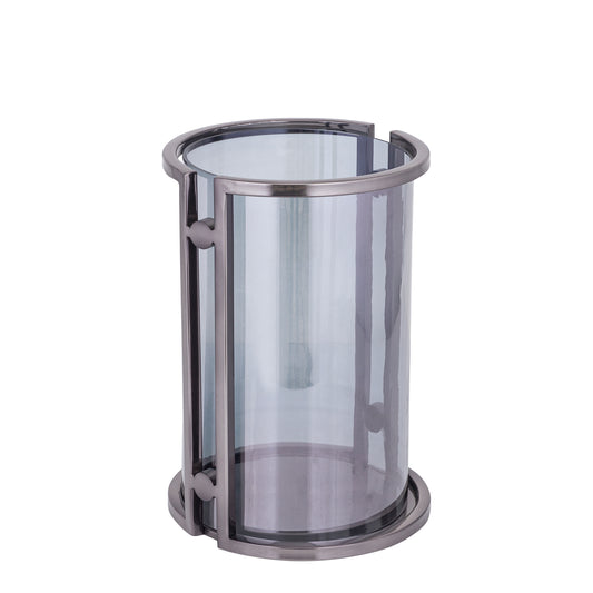 Jarie Donkergrijs Roestvrijstalen Windlicht L 33x23x23 cm