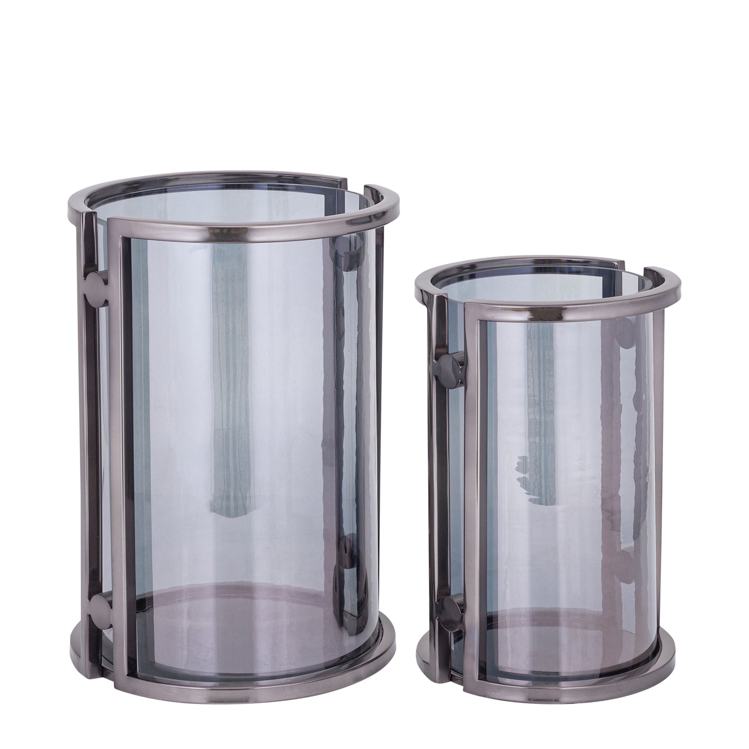 Jarie Donkergrijs Roestvrijstalen Windlicht L 33x23x23 cm