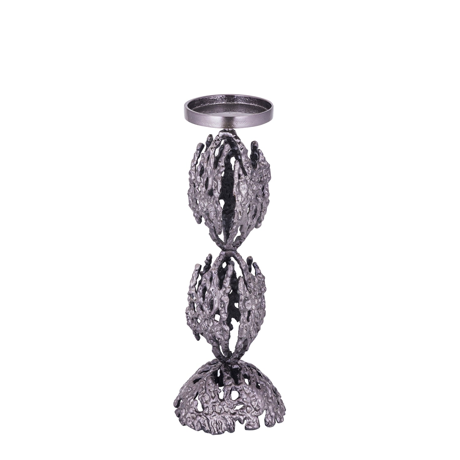 Barrie Kandelaar Rond Aluminium GunMetal L 47x16x16 cm
