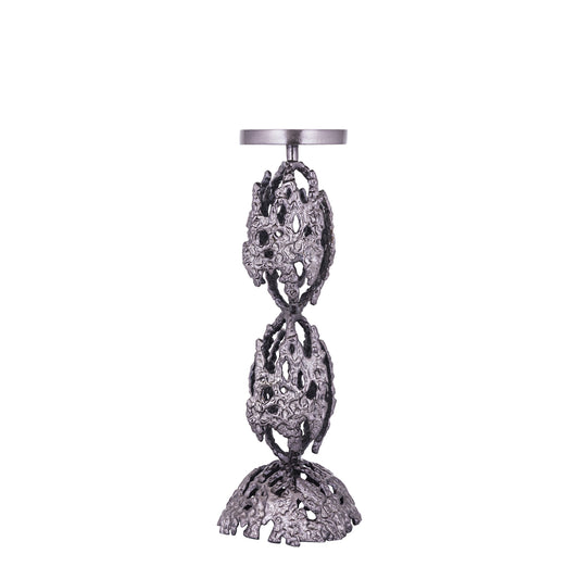 Barrie Kandelaar Rond Aluminium GunMetal L 47x16x16 cm