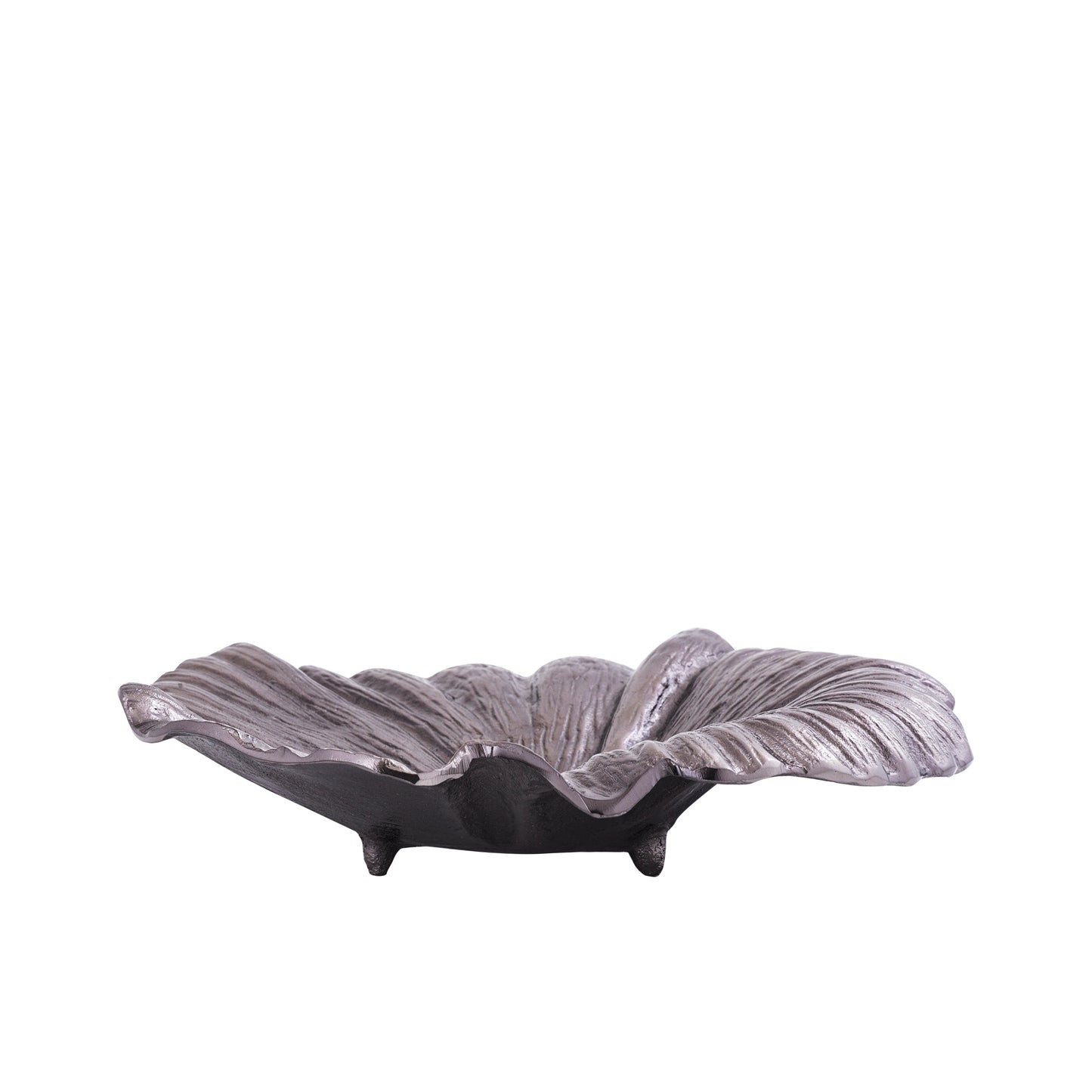 Losh Gunmetal Aluminium Golvende Blad Schaal Ovaal 9x42x40 cm