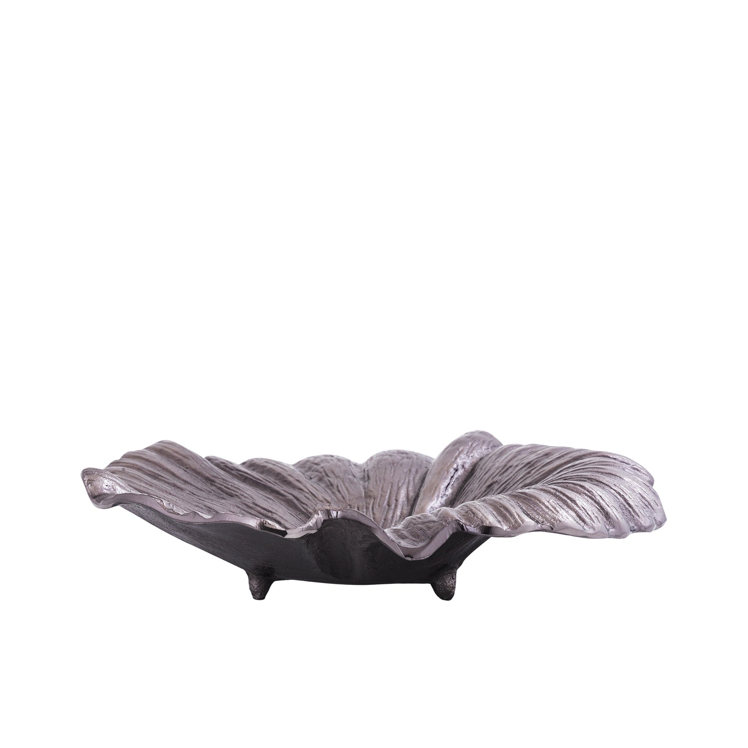 Losh Gunmetal Aluminium Golvende Blad Schaal Ovaal 9x42x40 cm