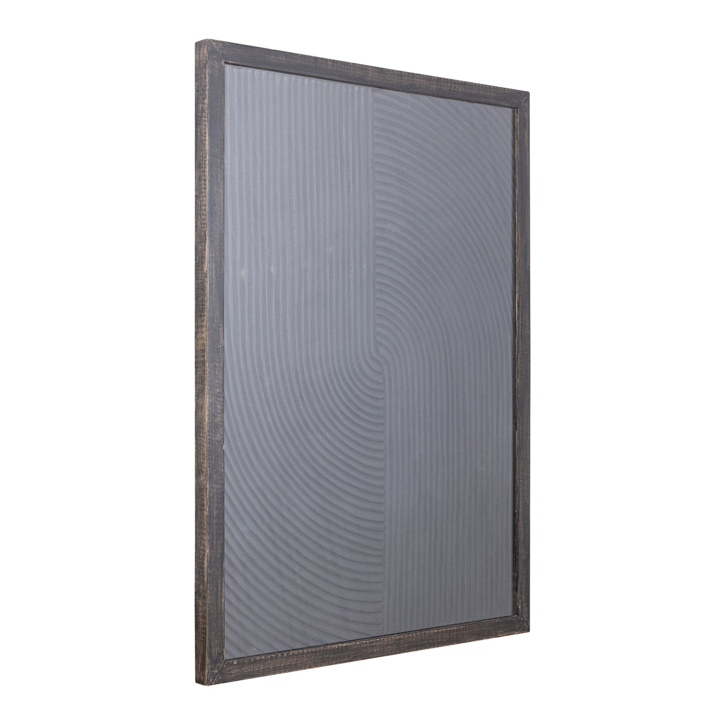 Elasah Zwart Houten Rechthoekig Wandpaneel Lijnpatroon 102x76x3 cm