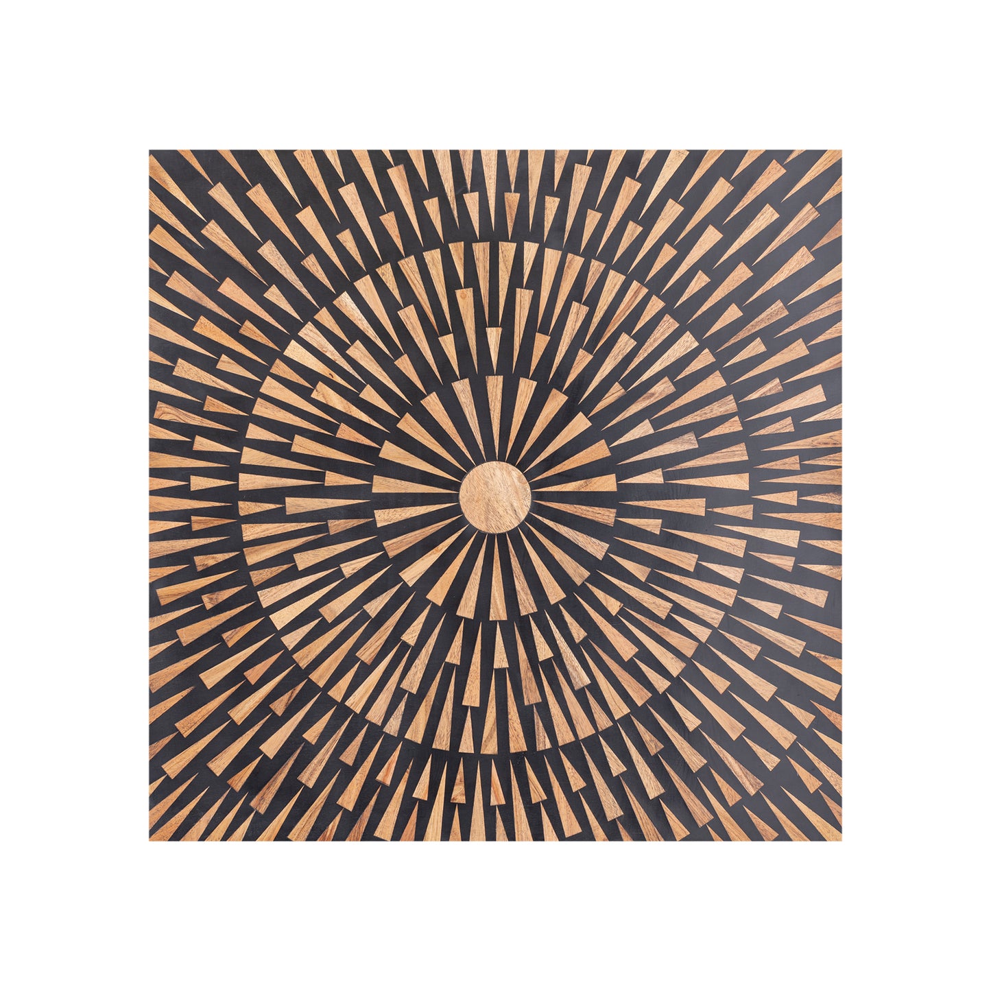 Jordie Bruin Houten Rechthoekig Wandpaneel Met Rond Patroon 60x60x3 cm
