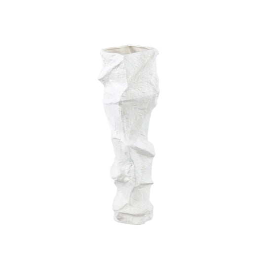 Kellie White Ceramic Organic Shaped Vase High