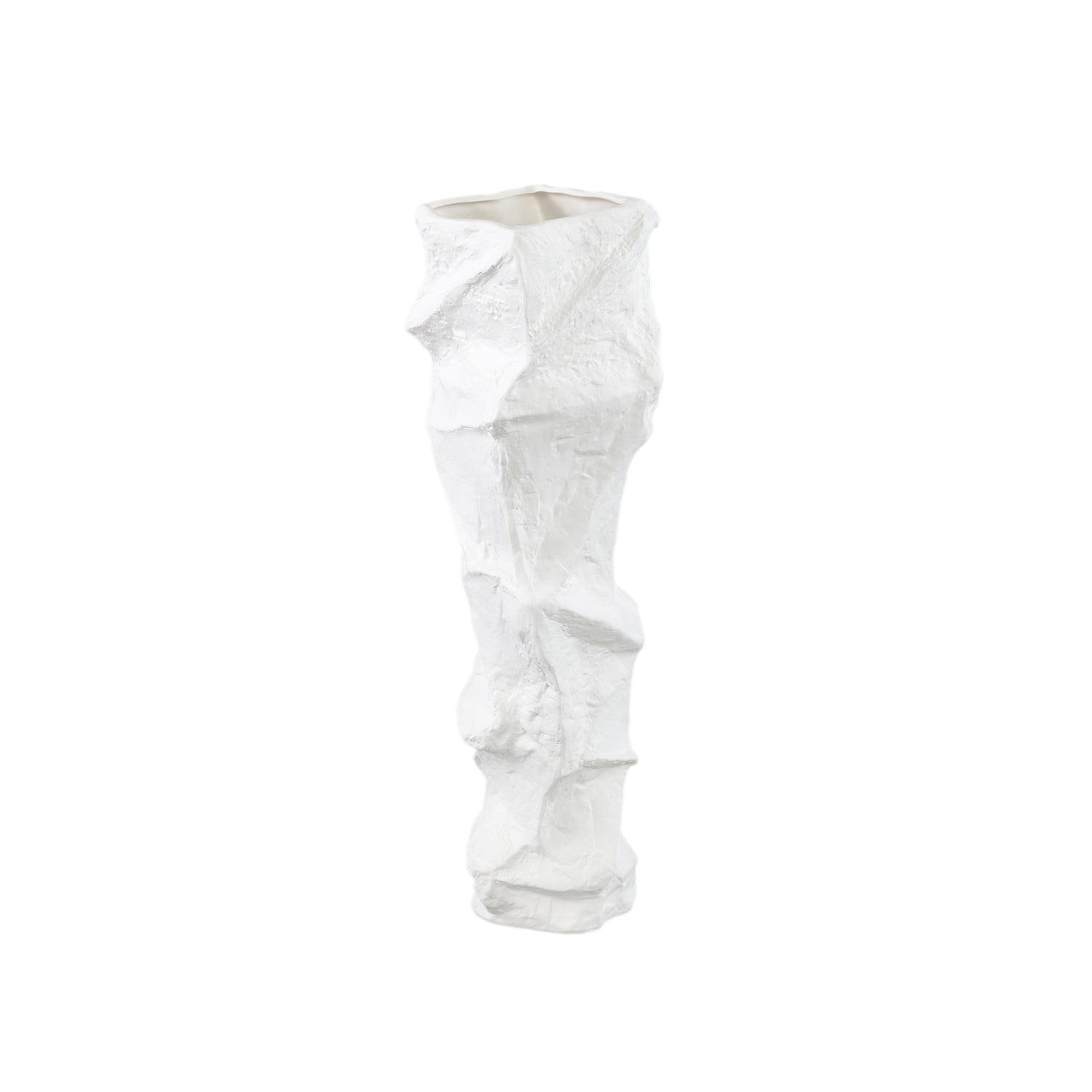 Kellie Witte Keramische Vaas Organische Vorm Hoog – Set van 2 - 2 Sets 48x15.5x15 cm