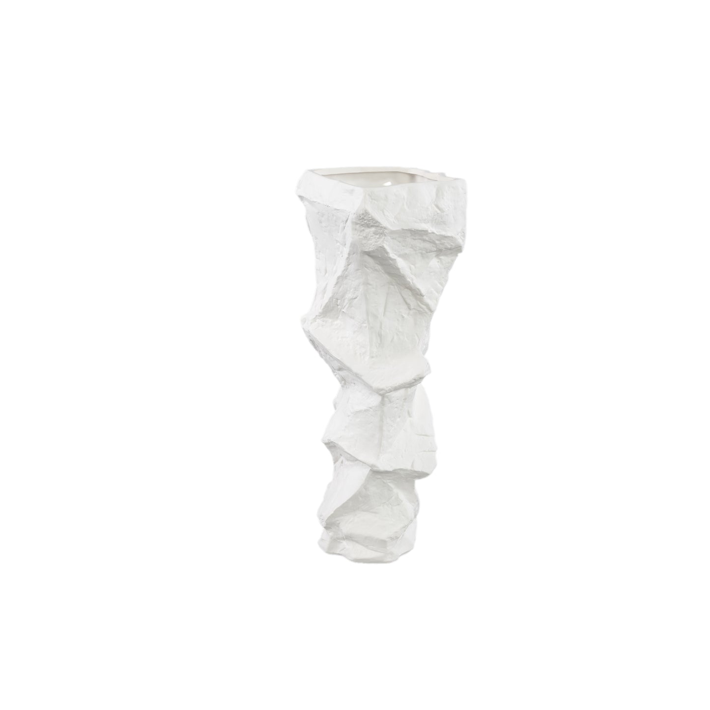 Kellie Witte Keramische Vaas Organische Vorm Laag – Set van 4 Stuks - 4 Sets 38.5x15.5x15 cm