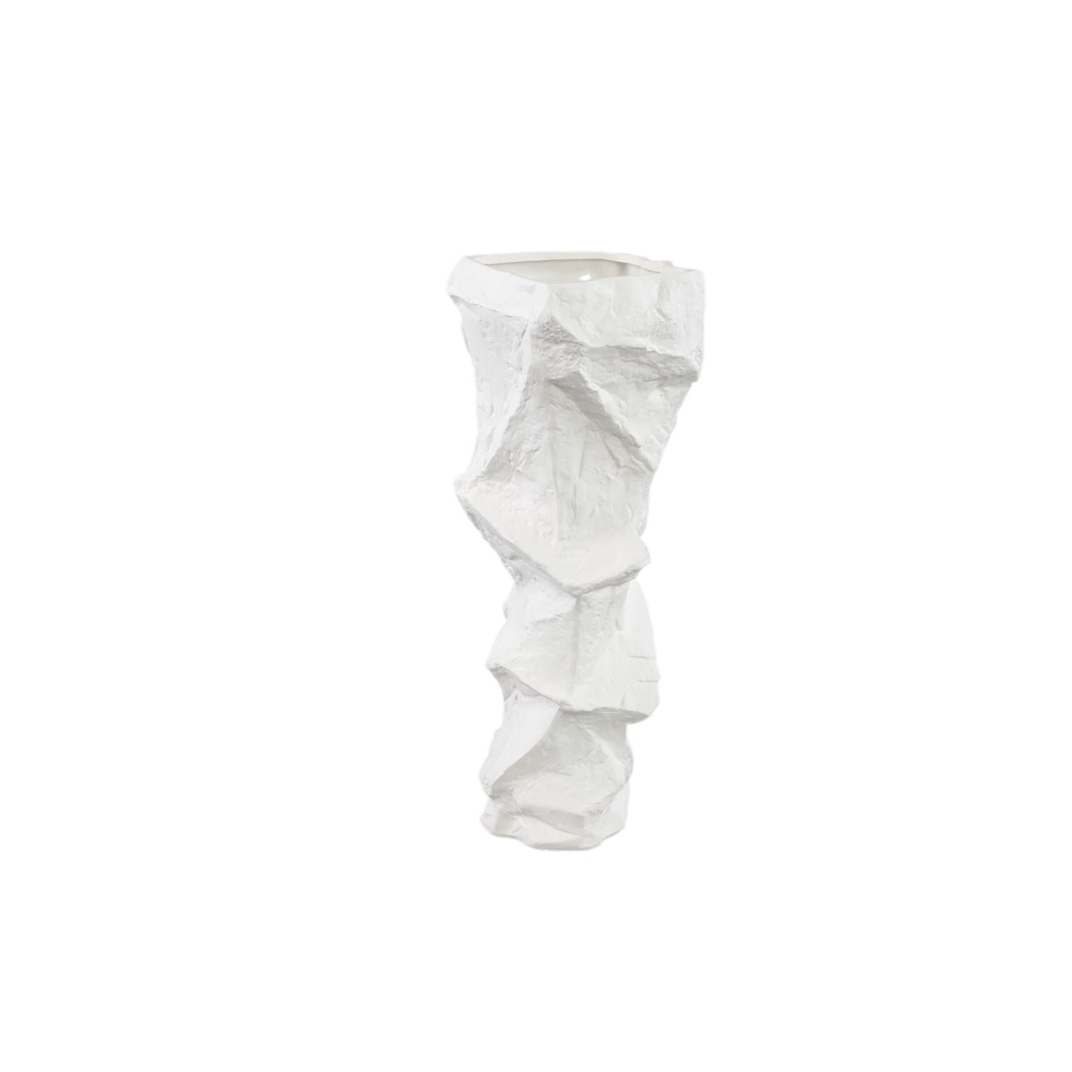 Kellie Witte Keramische Vaas Organische Vorm Laag – Set van 4 Stuks - 4 Sets 38.5x15.5x15 cm