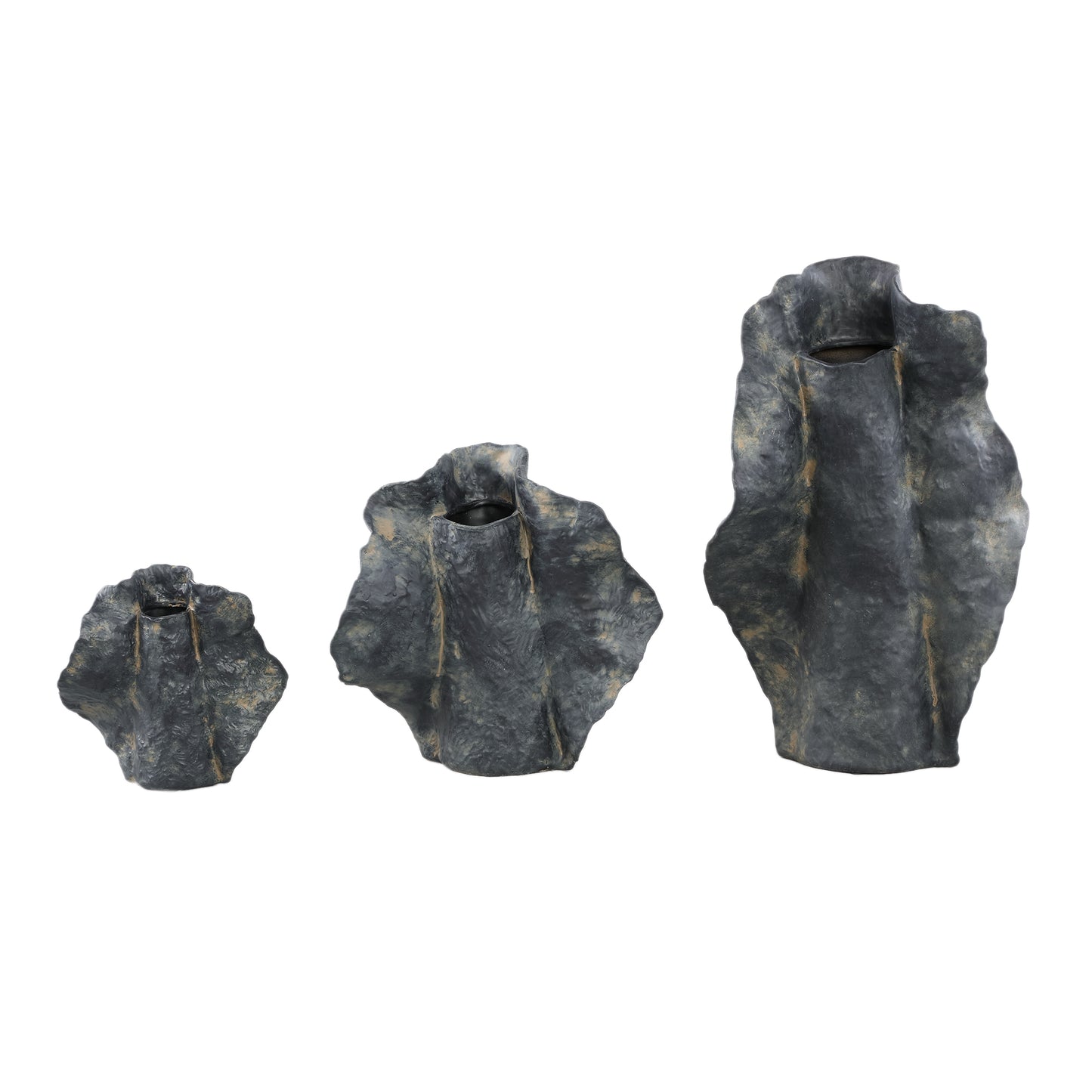 Aleigha Black Ceramic Organic Shaped Vase L