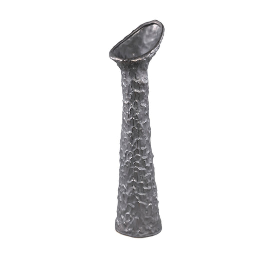 Shennen Antraciet Keramische Vaas Bladvorming Top L Set van 2 Stuks - 2 Sets 51.5x16x12.5 cm