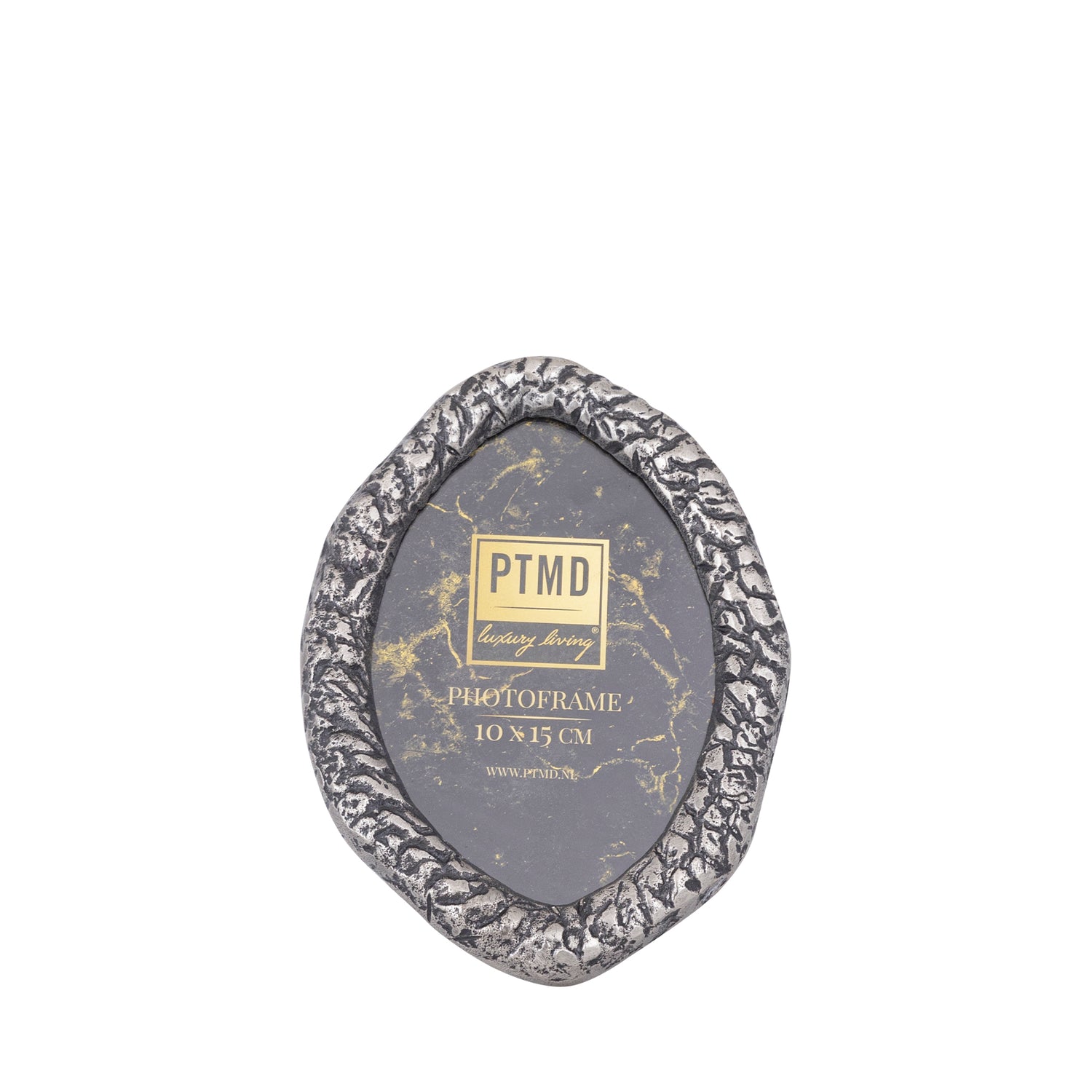 Paislie Nickel Gietaluminium Fotolijst Ovaal Set van 2 - 2 Sets 18x13x2.5 cm