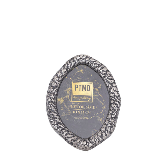 Paislie Nickel Gietaluminium Fotolijst Ovaal Set van 2 - 2 Sets 18x13x2.5 cm