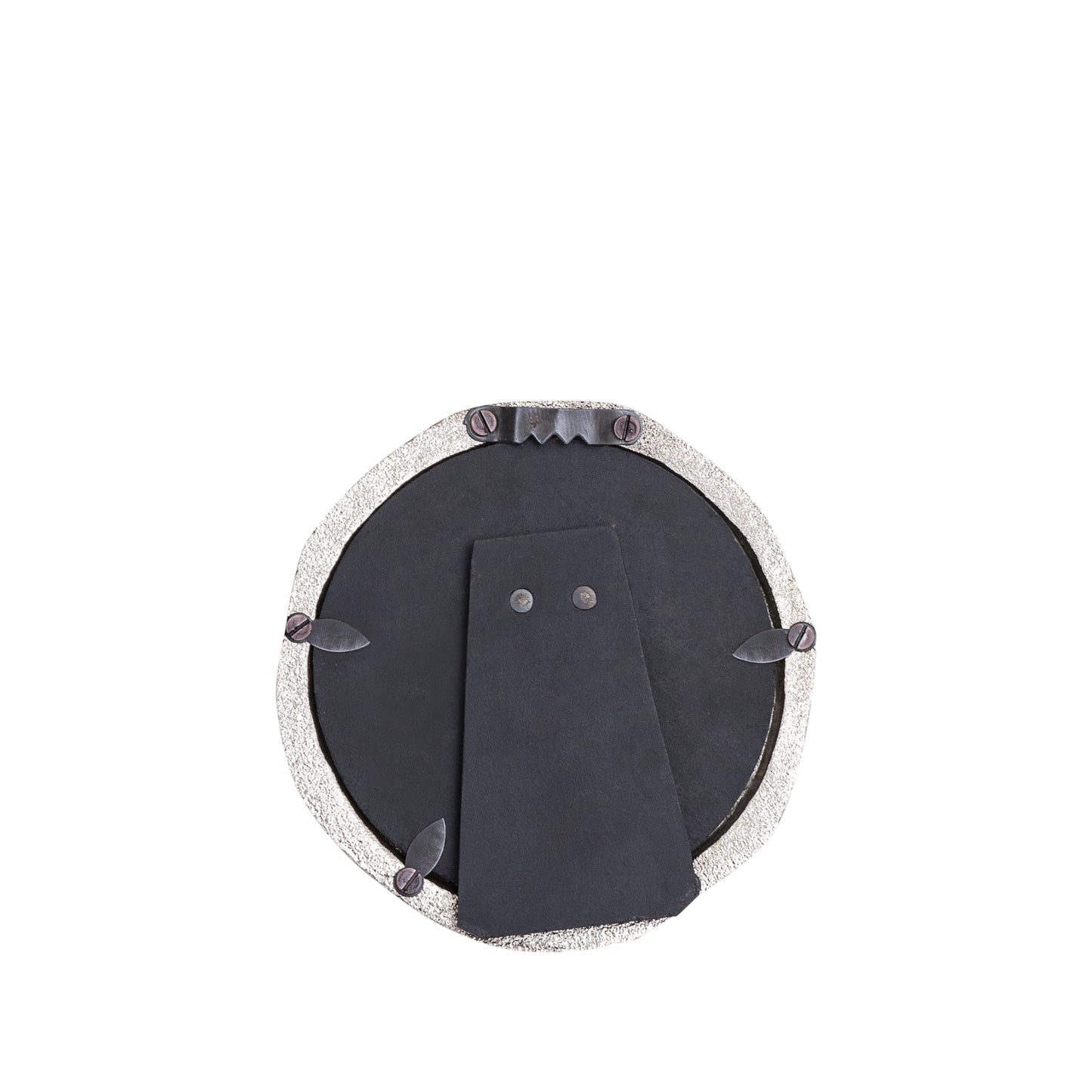 Paislie Nickelkleurige Gegoten Aluminium Fotolijst Rond Set van 2 - 2 Sets 13x12.5x2.5 cm
