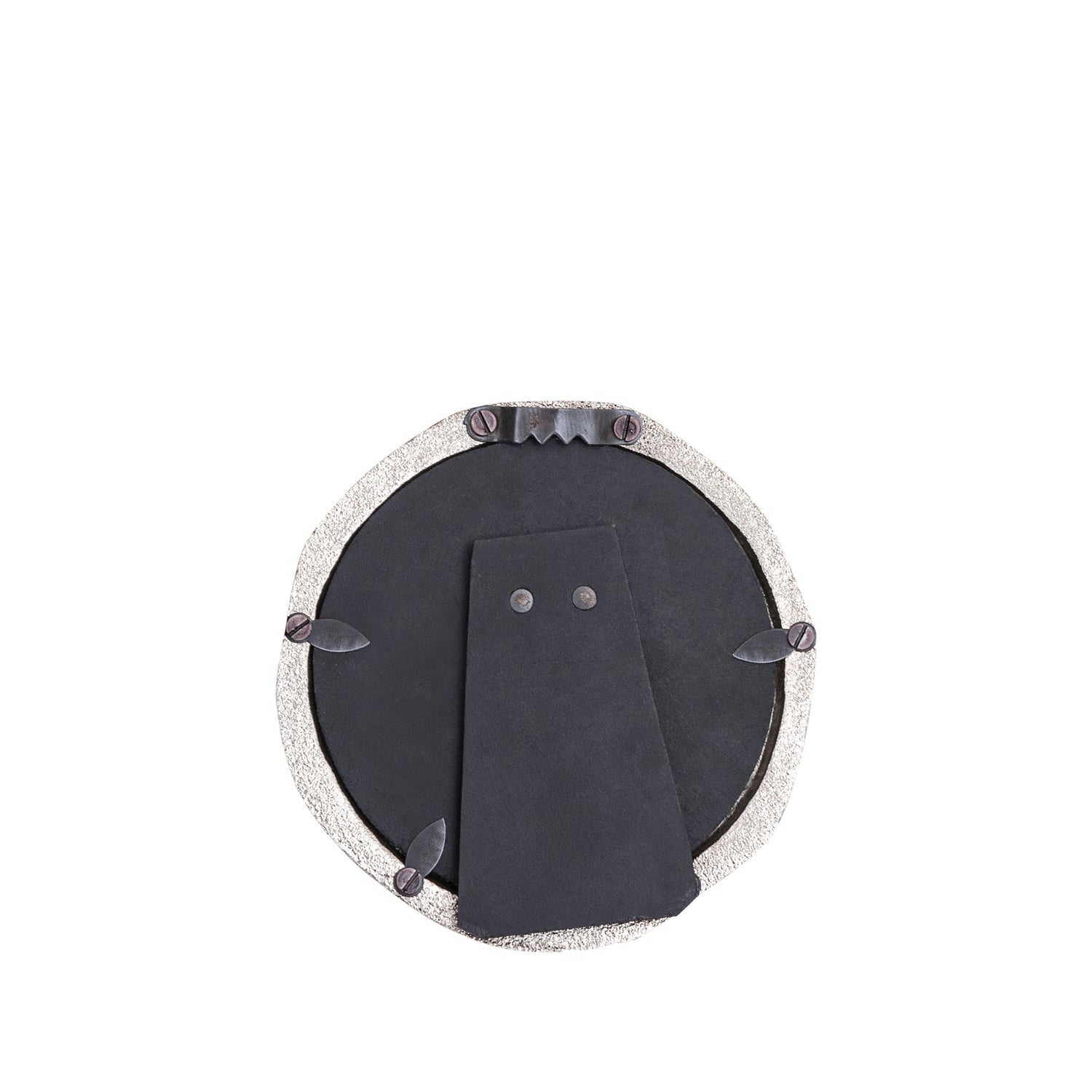 Paislie Nickelkleurige Gegoten Aluminium Fotolijst Rond Set van 2 - 2 Sets 13x12.5x2.5 cm