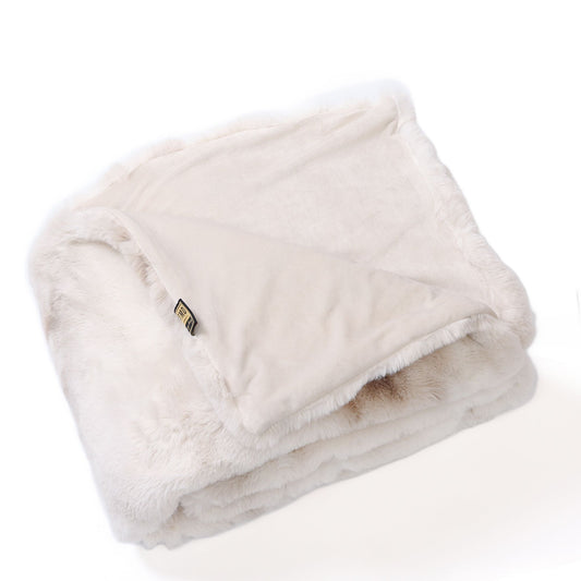 Linde Offwhite Nepbont Bedsprei Giftbox 220x240 2x220x240 cm