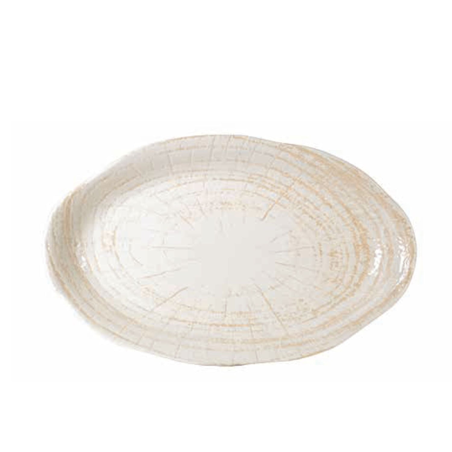 Kaylaa Crème Porselein Vissen Schaal Ovaal 36 Cm Set van 3 - 3 Sets 3.5x36x18.5 cm
