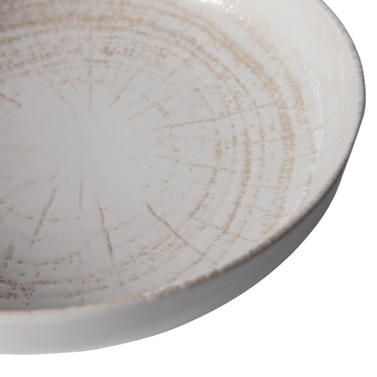 Kaylaa Crème Porselein Saladeschaal Rond Set van 6 Stuks 5.7x26x26 cm