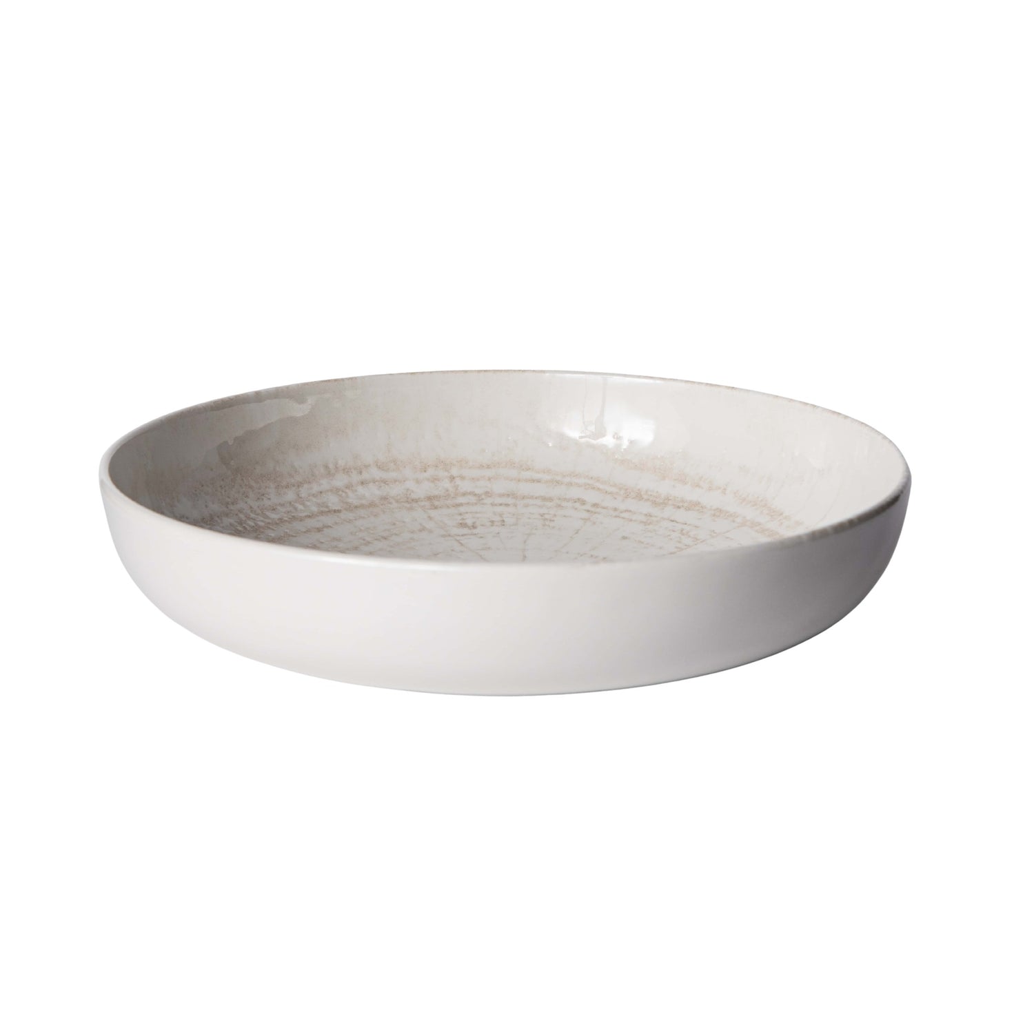 Kaylaa Crème Porselein Saladeschaal Rond Set van 6 Stuks - 6 Sets 5.7x26x26 cm