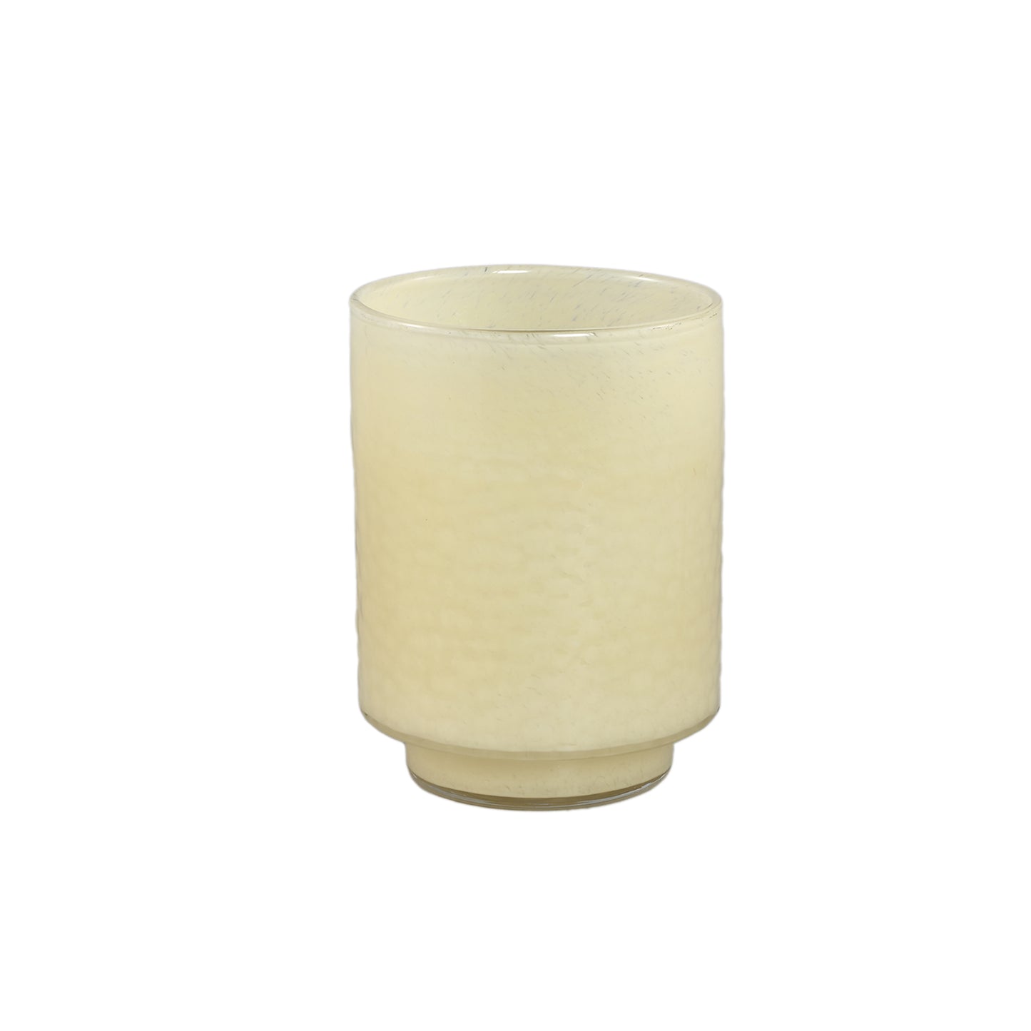 Hervy Creme Glazen Vaas Rond Recht Op Voet Set Van 4 Stuks S - 4 Sets 22.5x16x16 cm