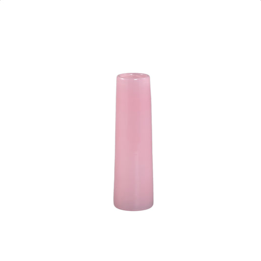 Saelah Lichtroze Glazen Vaas Rond Klein Set van 12 Stuks - 12 Sets 23.5x7x7 cm
