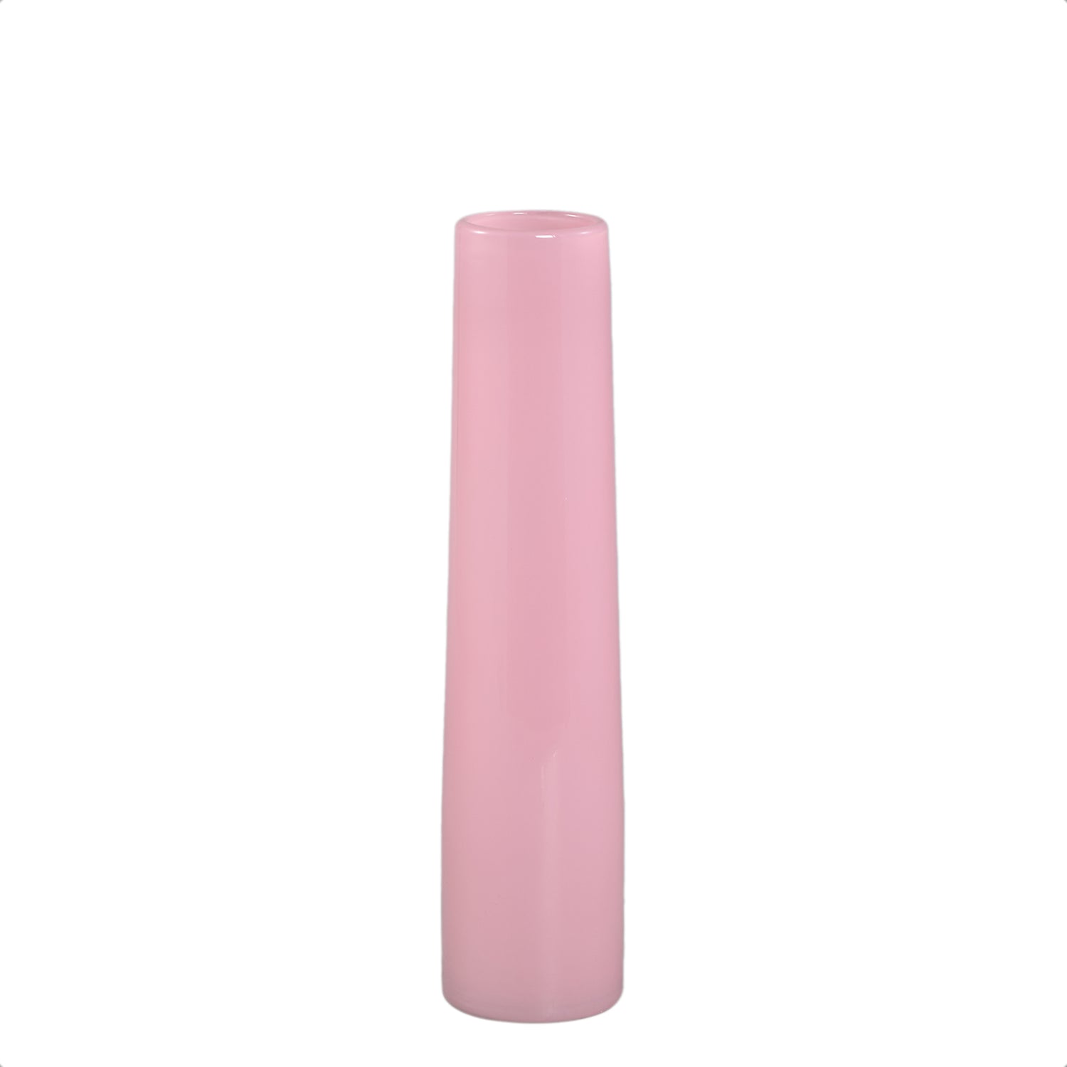Saelah Lichtroze Glazen Vaas Rond Set van 6 Stuks M - 6 Sets 30x7x7 cm
