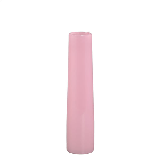 Saelah Lichtroze Glazen Vaas Rond Set van 6 Stuks M - 6 Sets 30x7x7 cm
