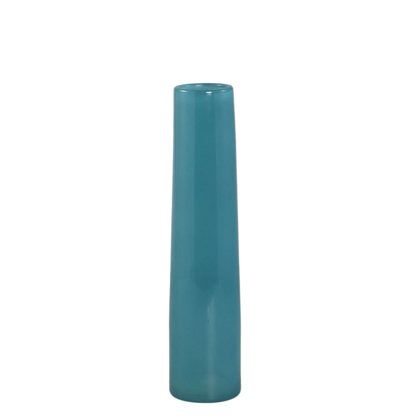 Saelah Teal Glazen Vaas Rond Set van 6 Stuks M - 6 Sets 30x7x7 cm