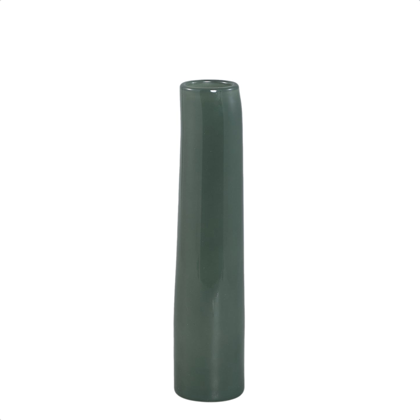 Saelah Petrol Glazen Vaas Rond M Set van 6 Stuks - 6 Sets 30x7x7 cm