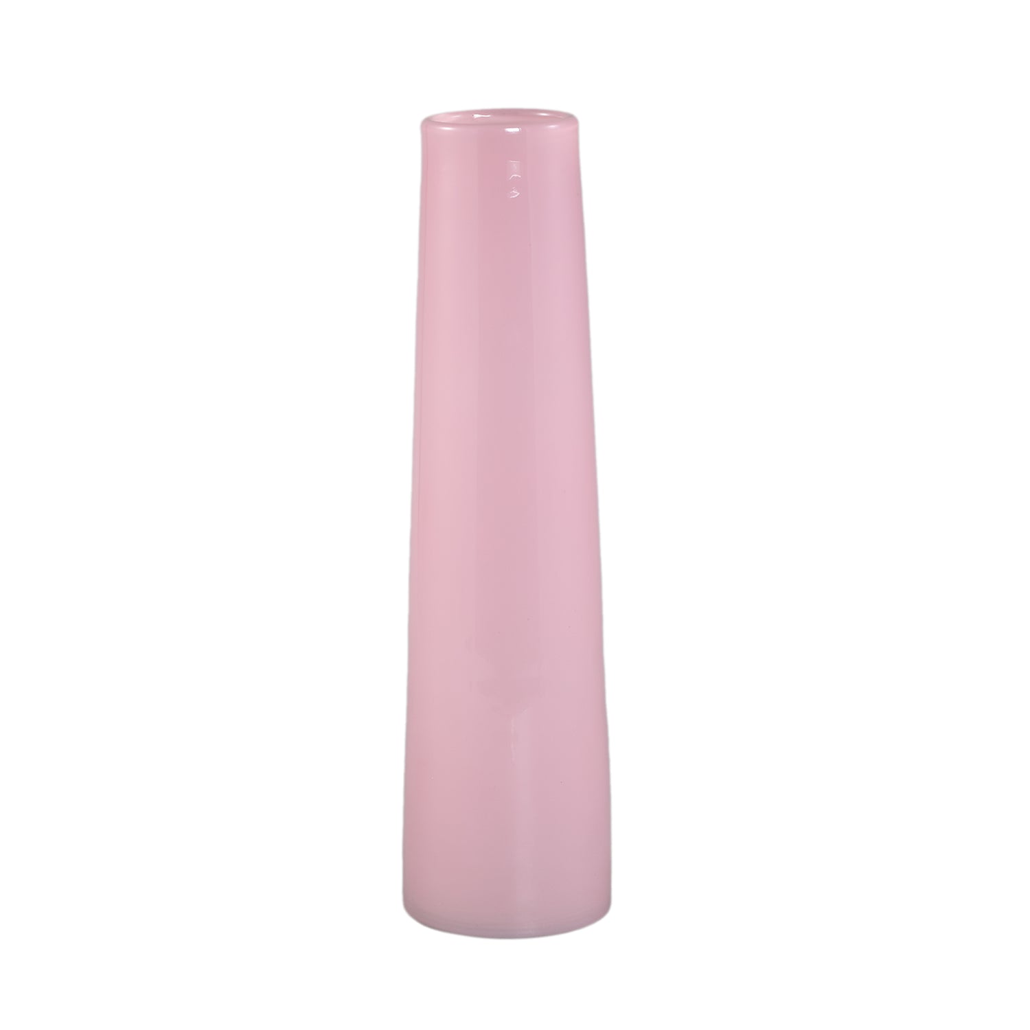 Saelah Lichtroze Glazen Vaas Rond Set van 6 Stuks L - 6 Sets 39x10x10 cm