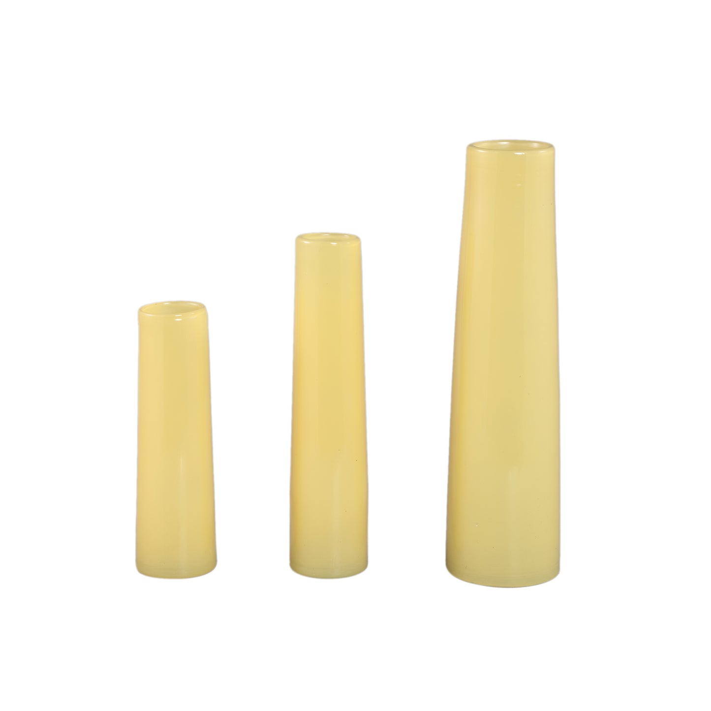 Saelah Gele Glazen Vaas Rond Set van 6 - 6 Sets 39x10x10 cm