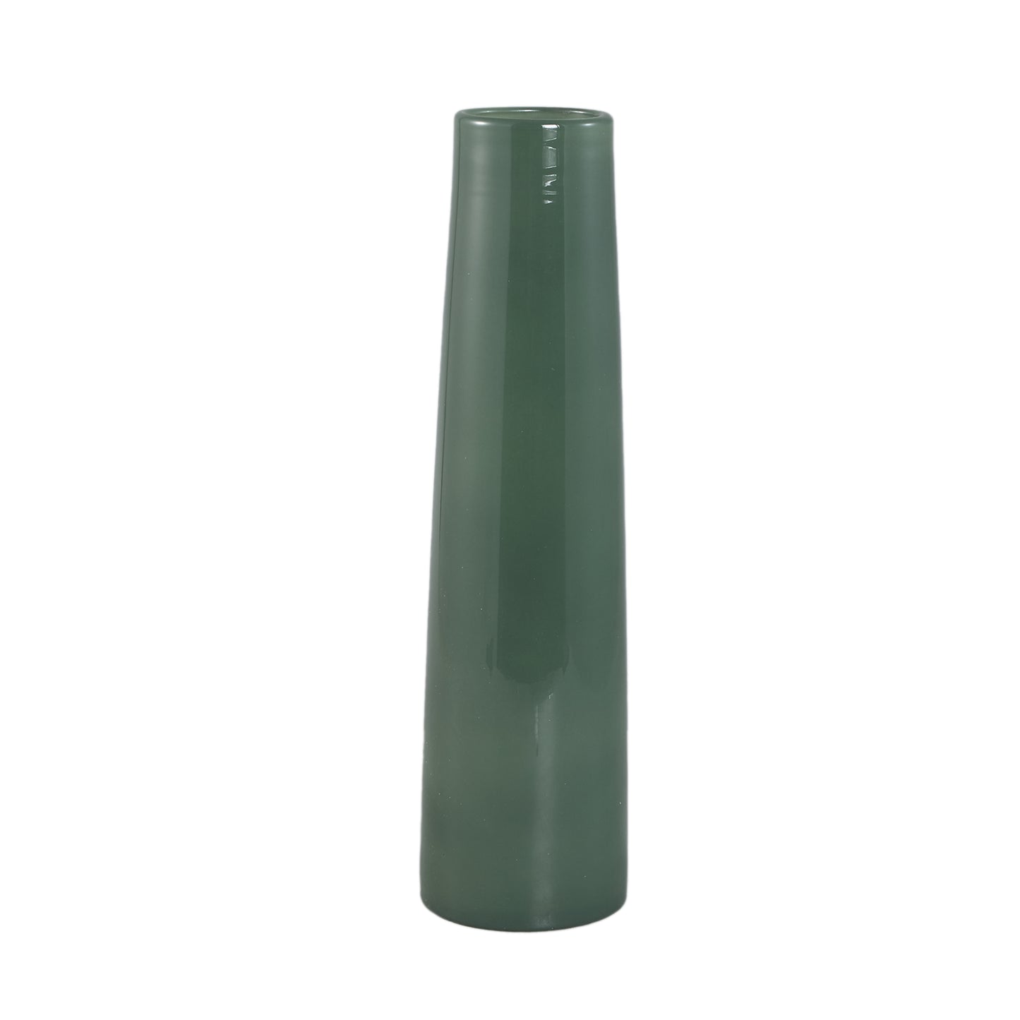 Saelah Petrol Glazen Vaas Rond Set van 6 Stuks L - 6 Sets 39x10x10 cm