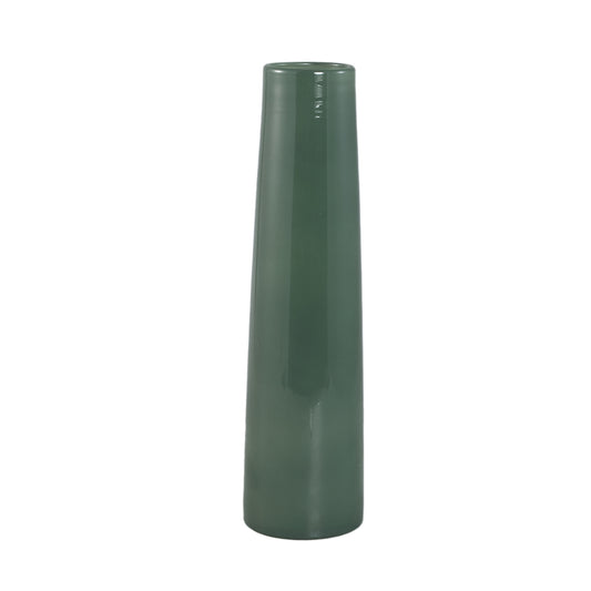 Saelah Petrol Glazen Vaas Rond Set van 6 Stuks L - 6 Sets 39x10x10 cm
