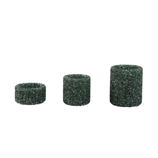 Marsella Petrol Glazen Kristal Theelicht Rond L Set van 6 - 6 Sets 9x8x8 cm