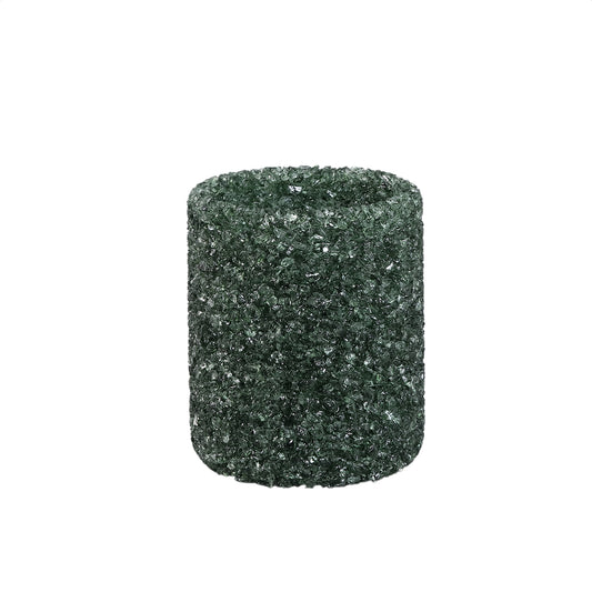 Marsella Petrol Glazen Kristal Theelicht Rond L Set van 6 - 6 Sets 9x8x8 cm