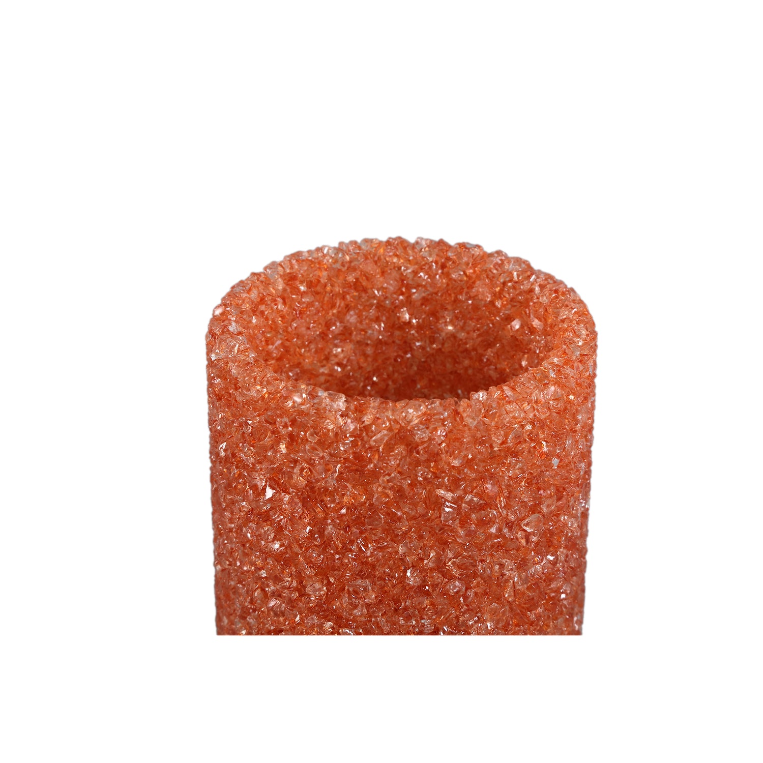 Marsella Amber Glazen Kristal Theelicht Rond Set van 6 Stuks - 6 Sets 9x8x8 cm
