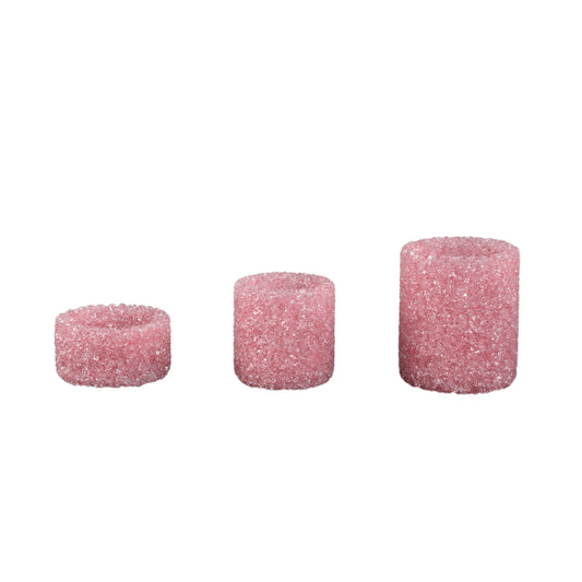 Marsella Roze Glazen Kristal Theelicht Rond Set van 6 - 6 Sets 9x8x8 cm