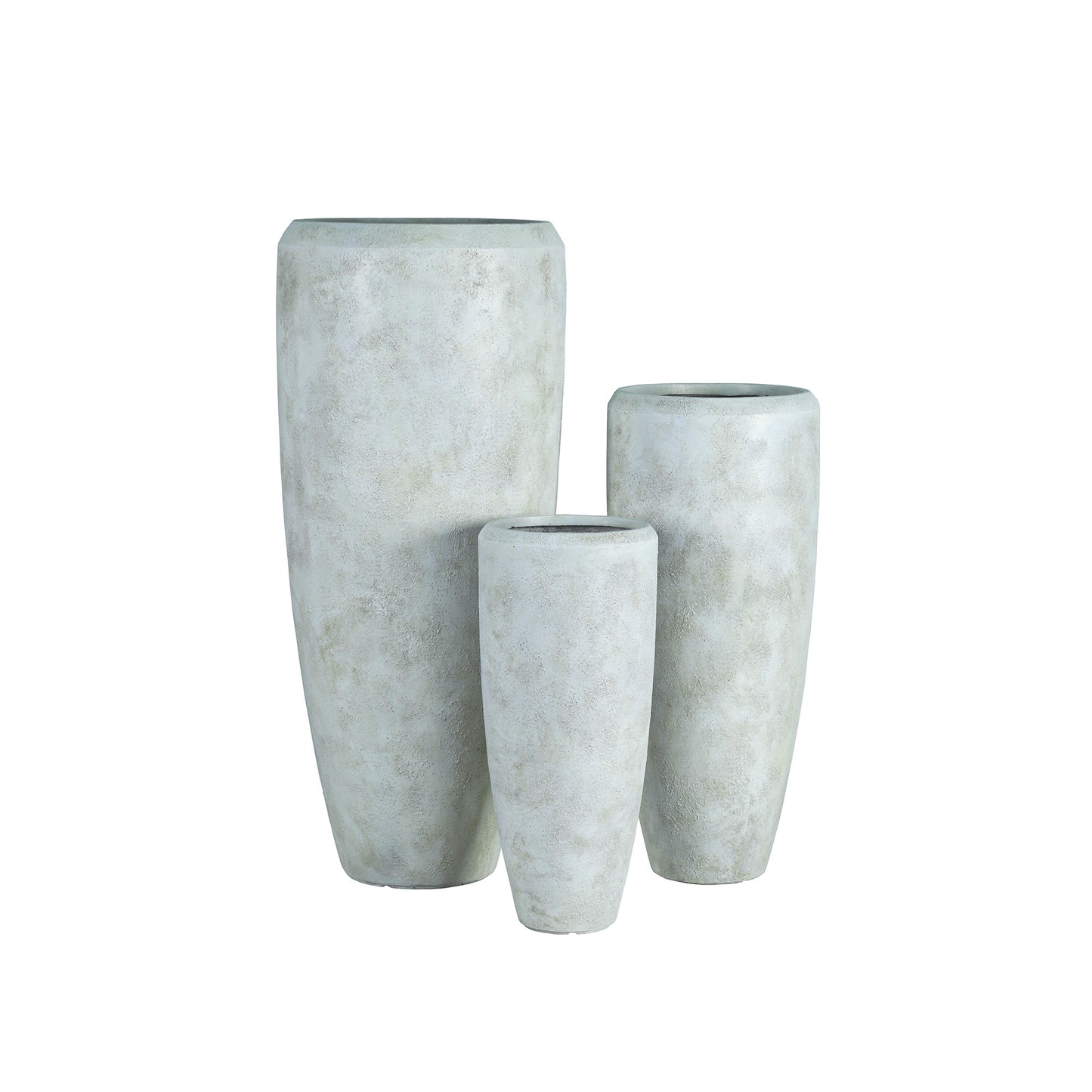 Dashima Crème GRC Pot Hoog Rond Set Van 3 120.5x52x52 cm