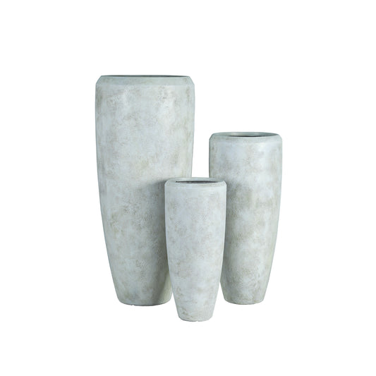 Dashima Crème GRC Pot Hoog Rond Set Van 3 120.5x52x52 cm