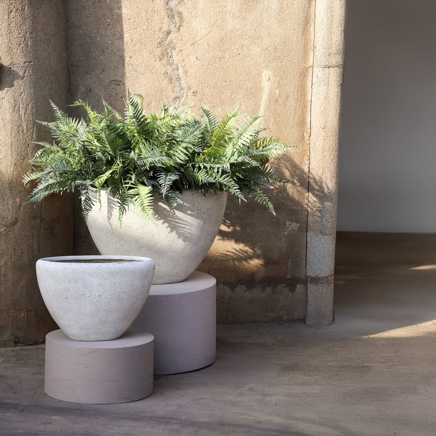Dashima Crème GRC Pot Ovaal Set Van 2 50x75.5x39 cm