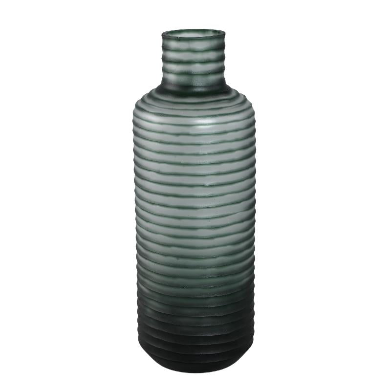 Kalyce Groen Handgesneden Kristalglazen Vaas M 54x19.5x19.5 cm