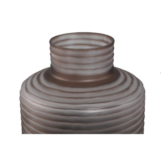 Kalyce Lichtbruine Handgesneden Glazen Vaas S 29x29x29 cm